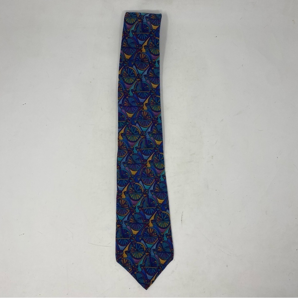Blue and Yellow Patterned Men's Tie